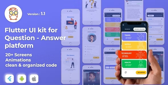 Kit de interface do usuário do aplicativo de jogo de perguntas